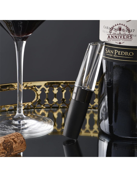 Aireador de Vino ANNIVERS con Válvula y Boquilla Sin Goteo