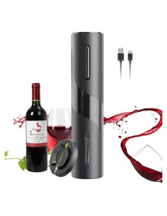 Abridor de Vino Eléctrico DTB TECH Recargable Negro