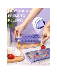 Bandeja de Hielo Doonly con Tapa y Contenedor, 64 Cubos 2