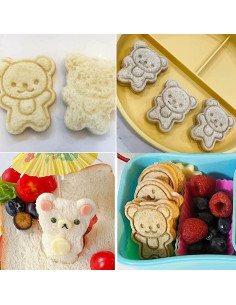 Cortador de Sándwiches YNHIAG 4 Pcs Animales 5.08 cm 2