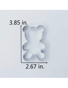 Cortador de Galletas Oso de Peluche LILIAO Acero Inoxidable 6.9x9.9cm 2