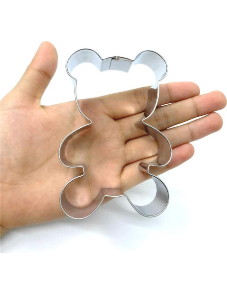 Cortador de Galletas Oso de Peluche LILIAO Acero Inoxidable 6.9x9.9cm
