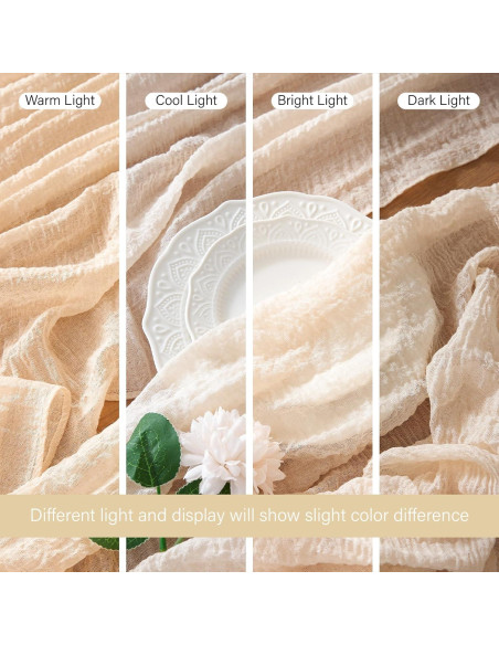 Cubre Mesa de Gasa RRBXIA Beige 10FT 2Pcs 304.8x88.9cm