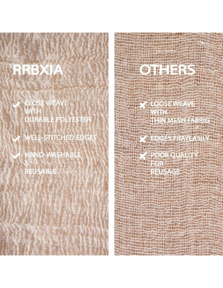 Cubre Mesa de Gasa RRBXIA Beige 10FT 2Pcs 304.8x88.9cm