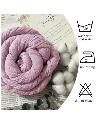 Correr de Mesa de Gasa Lavanda 8 Piezas 300cm Boho