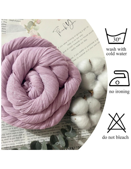 Correr de Mesa de Gasa Lavanda 8 Piezas 300cm Boho