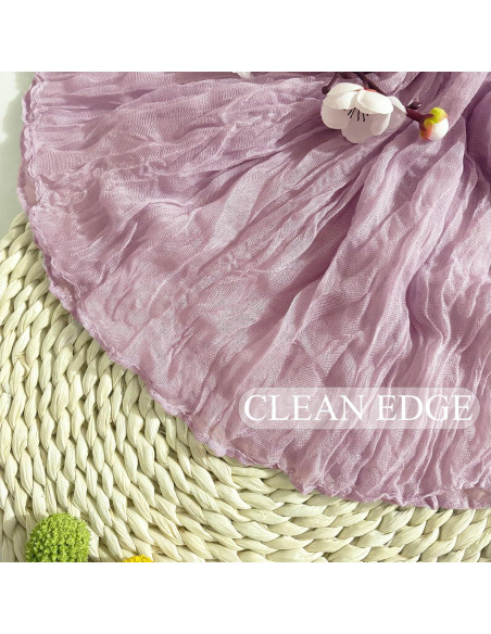 Correr de Mesa de Gasa Lavanda 8 Piezas 300cm Boho