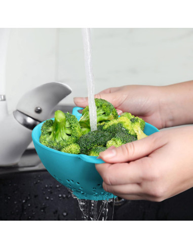 Colador Compacto Meadow Lane 3 Tazas Libre de BPA Azul