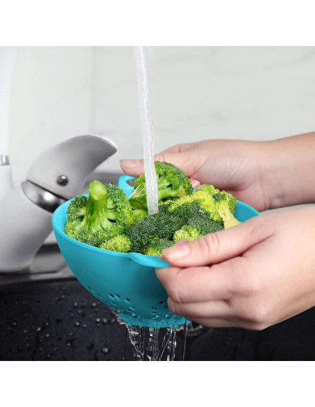 Colador Compacto Meadow Lane 3 Tazas Libre de BPA Azul