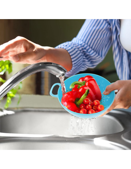 Colador Compacto Meadow Lane 3 Tazas Libre de BPA Azul
