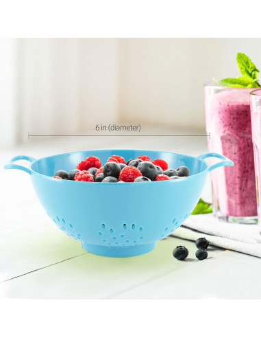 Colador Compacto Meadow Lane 3 Tazas Libre de BPA Azul