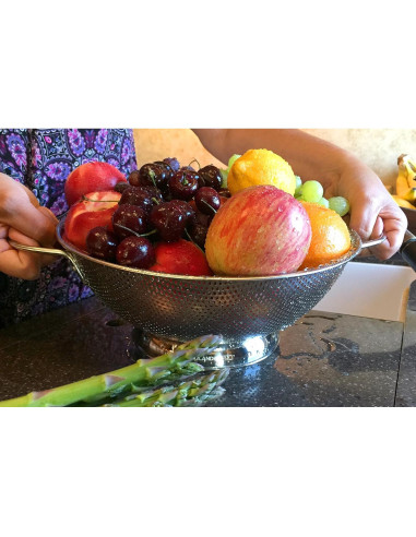 Colador Microperforado DLD de Acero Inoxidable 5L - Apto Lavavajillas