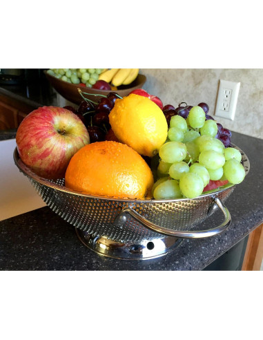 Colador Microperforado DLD de Acero Inoxidable 5L - Apto Lavavajillas