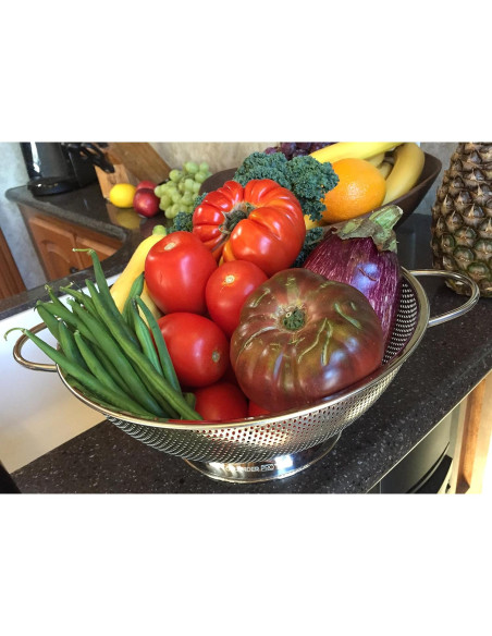 Colador Microperforado DLD de Acero Inoxidable 5L - Apto Lavavajillas