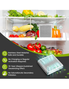 Desodorante de Refrigerador Acero Inoxidable H-Q9M 10 Años 2
