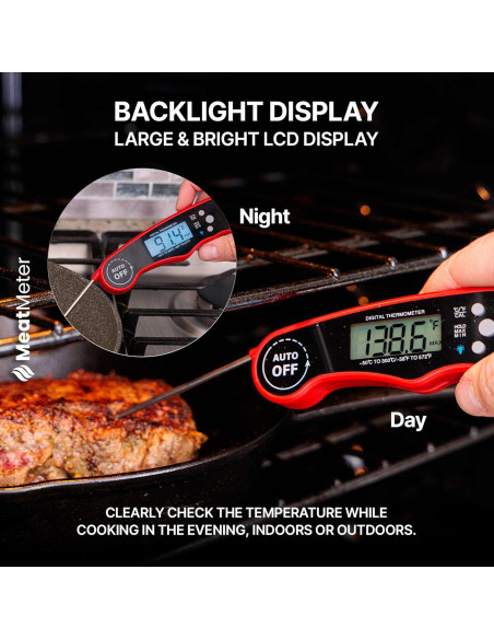 Termómetro Digital de Carne MeatMeter - Lectura Rápida e Impermeable