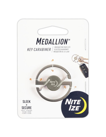 Mosquetón de Llave Medallón Nite Ize Acero Inoxidable