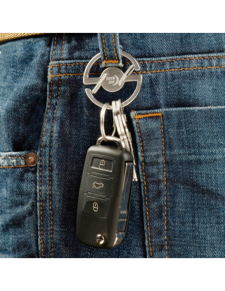 Mosquetón de Llave Medallón Nite Ize Acero Inoxidable