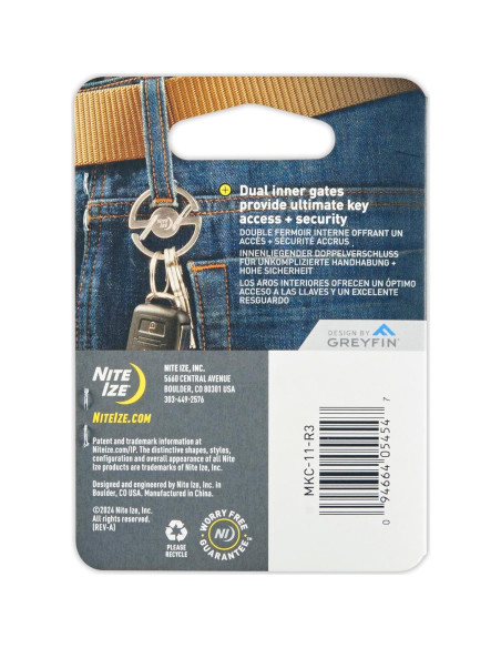 Mosquetón de Llave Medallón Nite Ize Acero Inoxidable