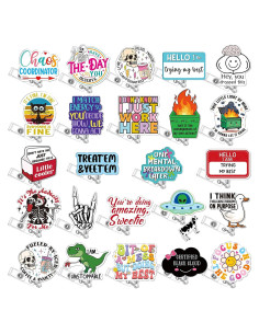 24 Ruedas de Insignia Divertidas Feifeiya Retráctiles Multicolor