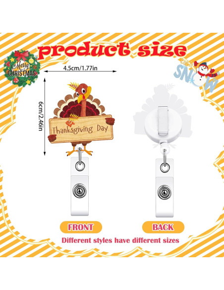 20 Insignias Retráctiles de Fieltro Teling para Vacaciones