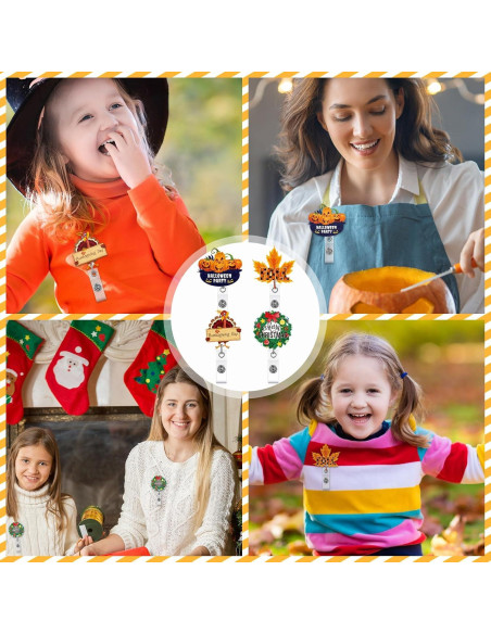 20 Insignias Retráctiles de Fieltro Teling para Vacaciones