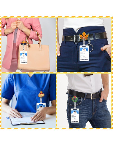 20 Insignias Retráctiles de Fieltro Teling para Vacaciones