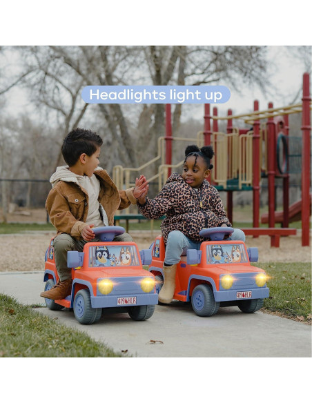 Coche Eléctrico Interactivo Bluey 6V para Niños 2-5 Años