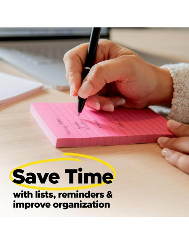 Notas Adhesivas Rayadas Post-it Amarillo 7.62x7.62 cm 12 Blocs