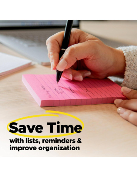 Notas Post-it Súper Adhesivas 3x3 cm 6 Bloc 90 Hojas Colores Brillantes