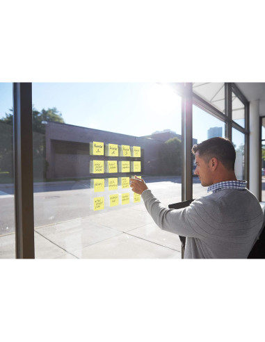 Notas Super Adhesivas Post-it 7.6x7.6 cm Amarillo Canario 6 Bloc