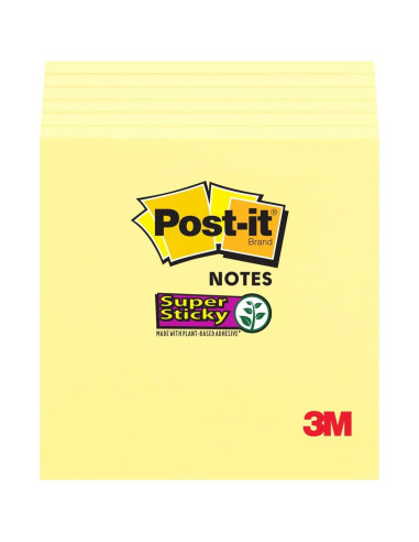 Notas Super Adhesivas Post-it 7.6x7.6 cm Amarillo Canario 6 Bloc