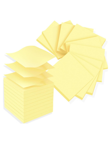 Notas Adhesivas Pop Up TKTB 3x3 Amarillo 18 Pads 56 Hojas