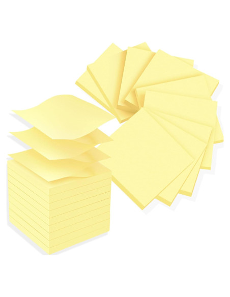 Notas Adhesivas Pop Up TKTB 3x3 Amarillo 18 Pads 56 Hojas