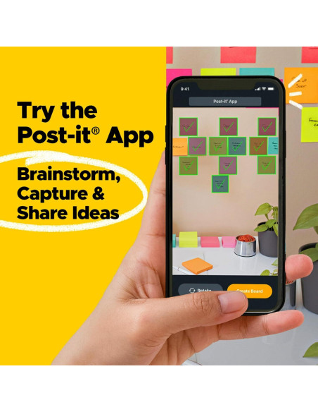 Notas Post-it Súper Adhesivas Multicolor 12 Blocs 90 Hojas