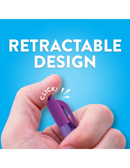 Bolígrafos retráctiles Paper Mate InkJoy 100RT, 20 colores