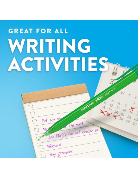 Bolígrafos retráctiles Paper Mate InkJoy 100RT, 20 colores