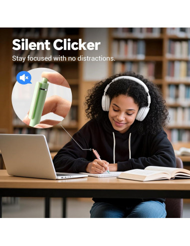 Bolígrafos de Gel Retráctiles Writech 8 Unidades Tinta Negra 0.5mm