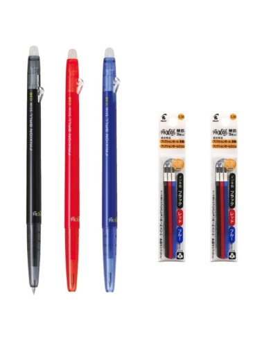 Bolígrafo Gel Borrable Pilot FriXion Ball Slim 0.38mm Set 9p