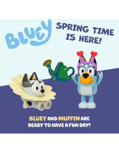 Set de Figuras de Juguete Bluey y Muffin 2 Piezas para Niños 2