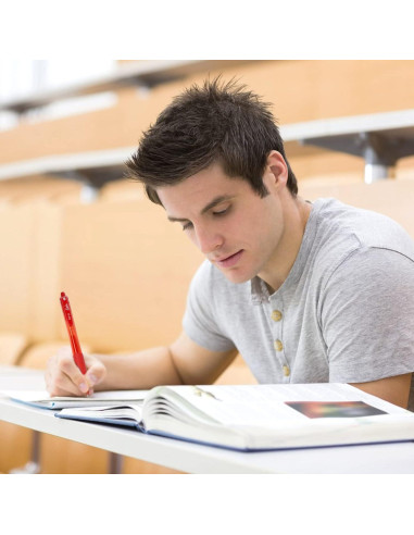 Set de 30 Bolígrafos de Gel Retráctiles Feela Tinta Roja 0.7mm