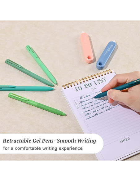 Set de 10 Bolígrafos de Gel Valtiner 0.5mm Multicolor Retráctiles