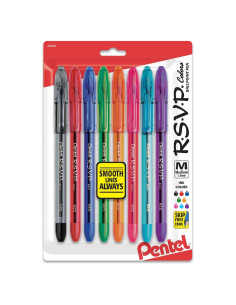 Bolígrafo Pentel R.S.V.P. Stick 1mm 8 Colores Variados