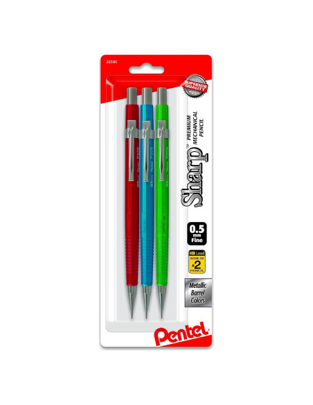 Lápiz Mecánico Pentel P205MBP3M1 0.5 mm Asortido 3 Unidades Lápiz Mecánico Pentel P205MBP3M1 0.5 mm Asortido 3 Unidades