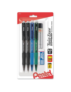 Lápices mecánicos Pentel Twist-Erase Express 0.5mm HB - 4 unidades