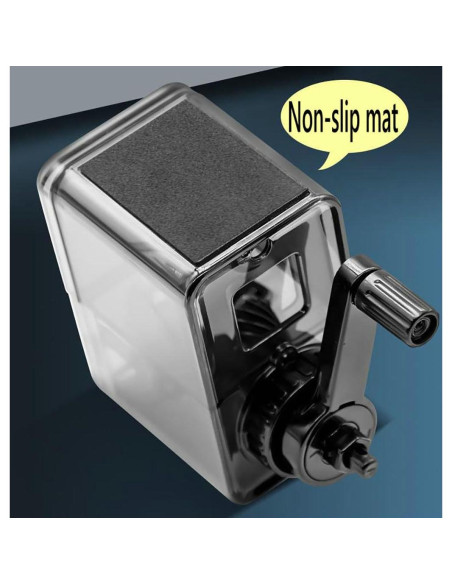 Sacapuntas Manual ZCVXCC Negro con Punta Ajustable y Cuchilla Helicoidal