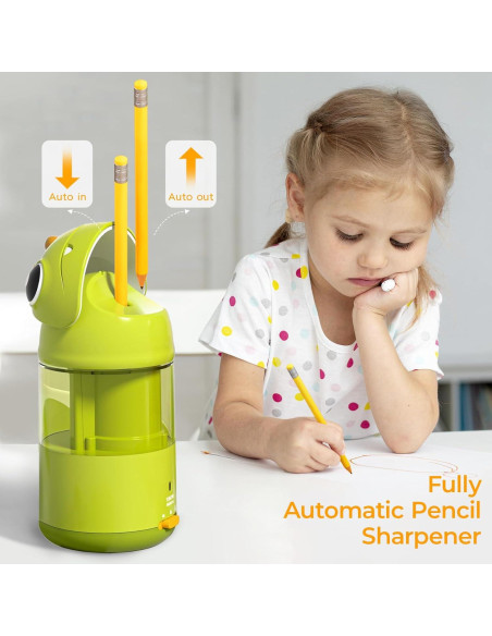 Sacapuntas Eléctrico M&G Dinosaurio Verde USB 7-8mm