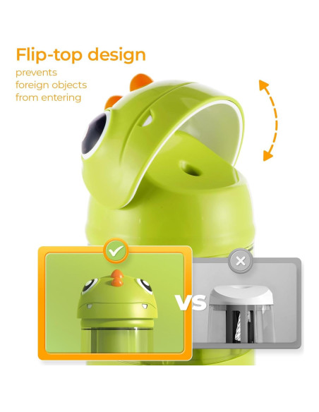 Sacapuntas Eléctrico M&G Dinosaurio Verde USB 7-8mm