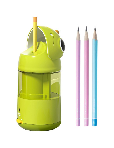 Sacapuntas Eléctrico M&G Dinosaurio Verde USB 7-8mm