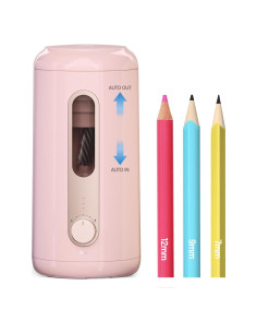 Afilador de Lápices Eléctrico Deli VA10-PK Recargable Rosa